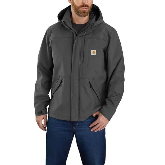 CARHARTT Men's Storm Defender Jacket Loose Fit Heavyweight Size L In Shadow - Picture 1 of 7
